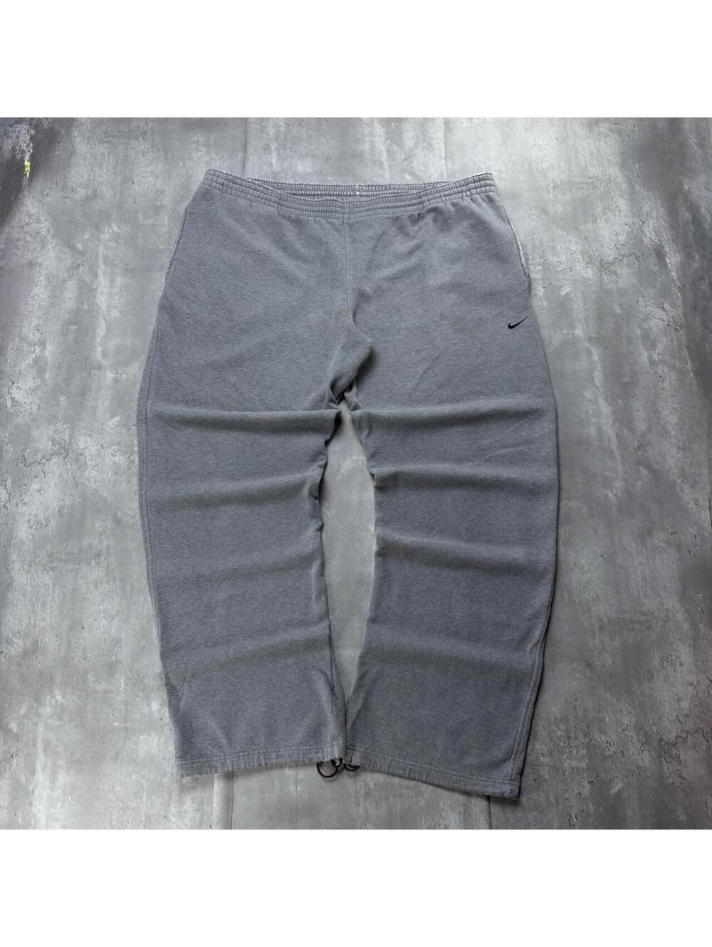 Vintage Gray Nike Swoosh Distressed Super Baggy Sweatpants